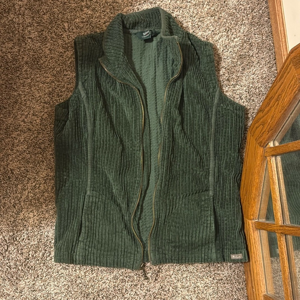 Woolrich Corduroy Vest Spruce Green size large